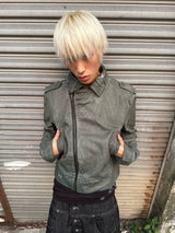 DISTRESSED BIKER JACKET