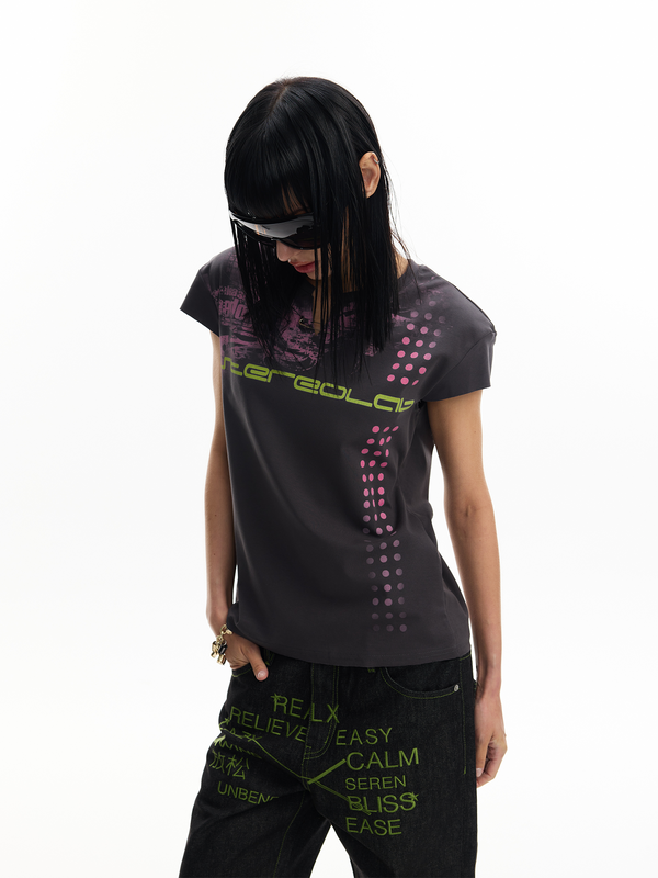 POLKA DOT SNAPBACK TEE