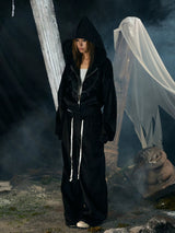 VELVET HOODED WIZARD JACKET