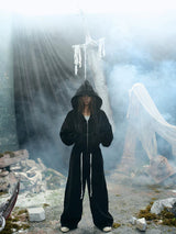 VELVET HOODED WIZARD JACKET