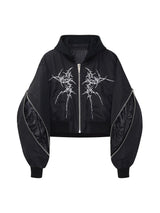 ORGANIC BONE PRINT ZIPPER JACKET