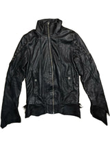 FUR COLLAR RIVET CROP JACKET