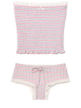 BANDEAU FLORAL TWO-PIECE SWIMSUIT