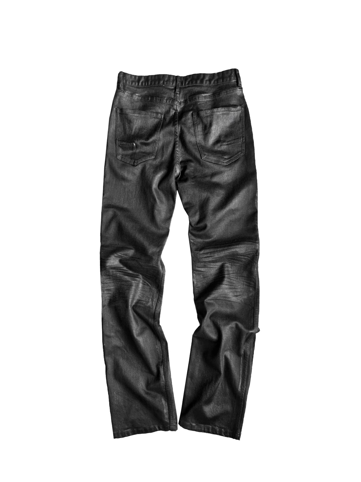 DISTRESSED BLACK STRETCH JEANS