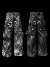 WINDPROOF WIDE LEG NYLON PANTS