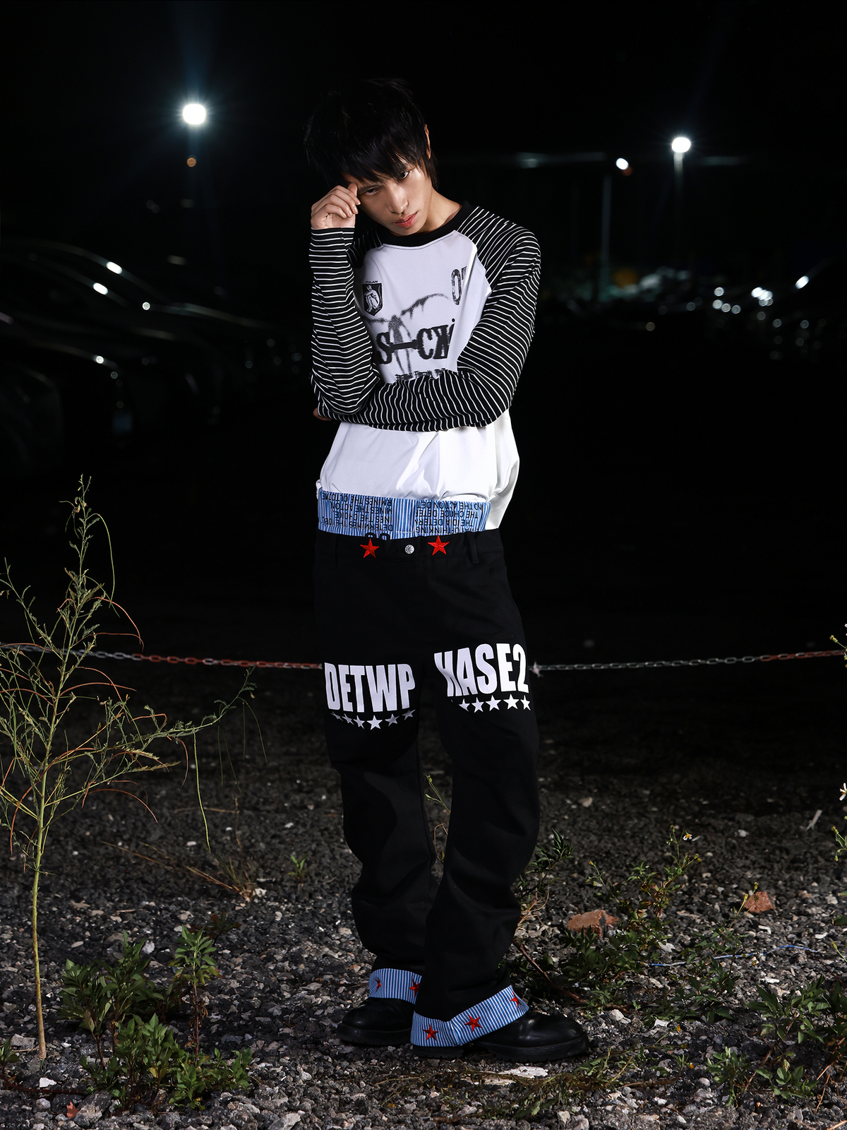 DEATH NOTE STRIPED BOXY TEE