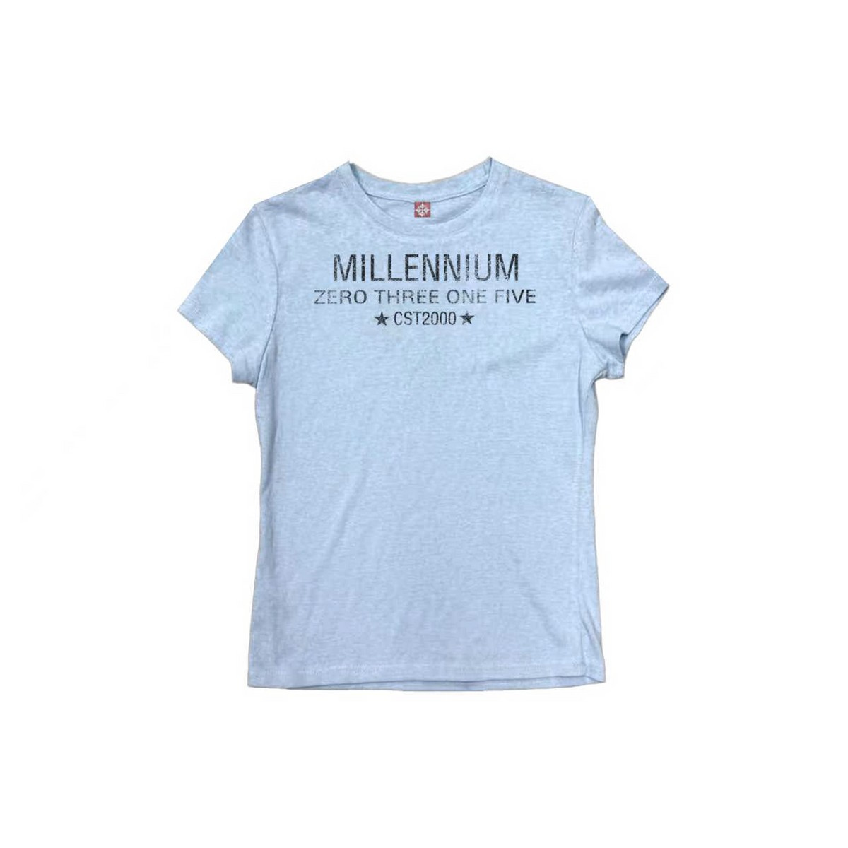 SNOWFLAKE PATTERN ROUND NECK T-SHIRT