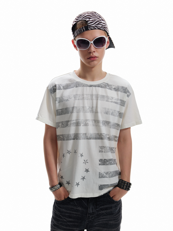 VINTAGE COLOR-BLOCKED STREETWEAR T-SHIRT
