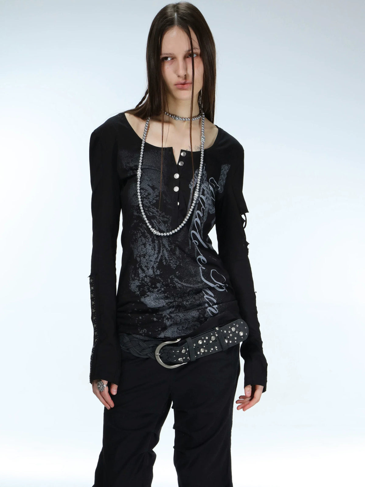 PUNK STYLE LONG SLEEVE T-SHIRT
