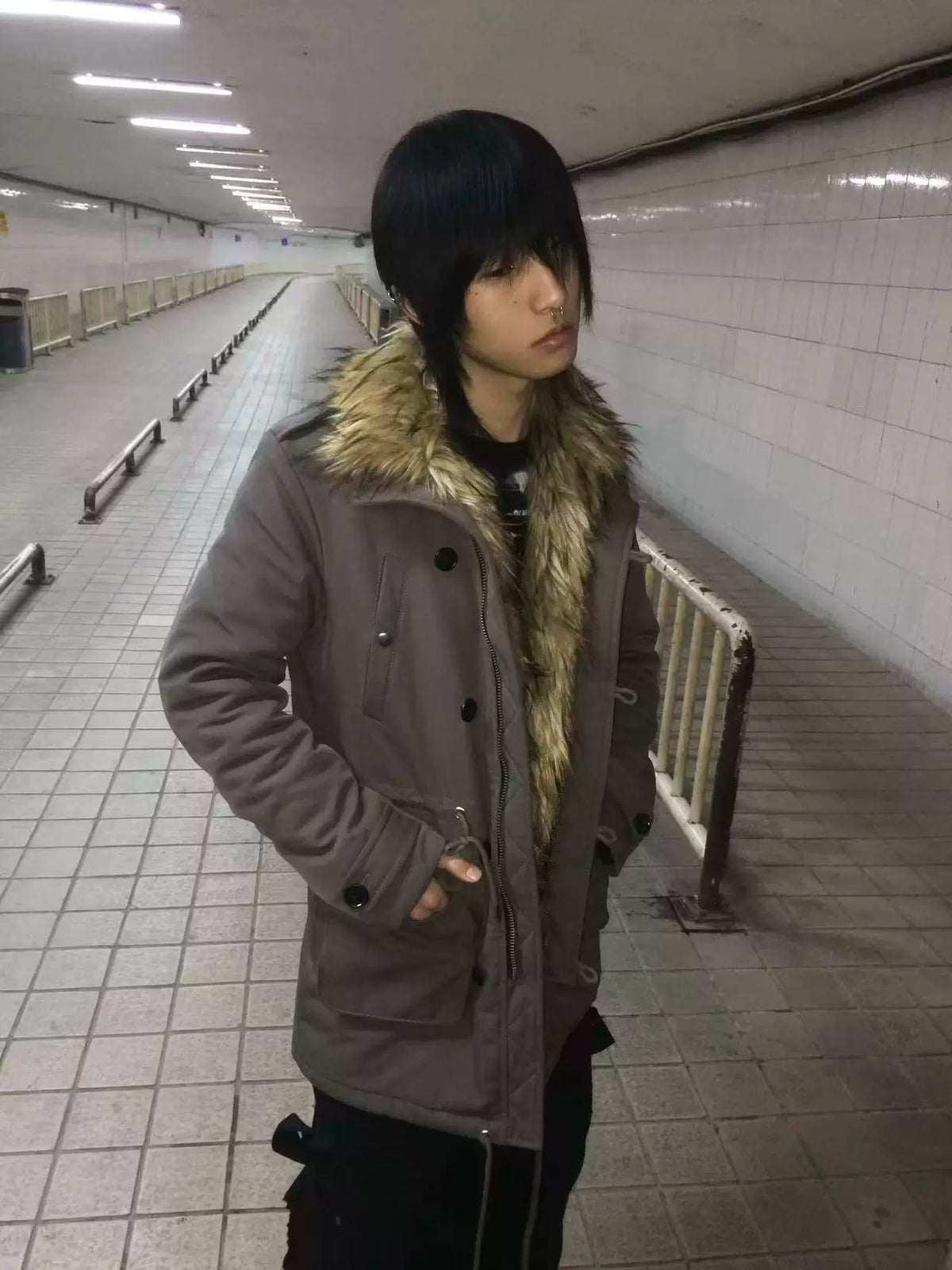 FAUX FUR WINDPROOF JACKET