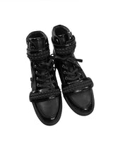 HIGH-TOP PATENT LEATHER SNEAKERS