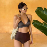 RETRO STRIPED HIGH-WAISTED BIKINI