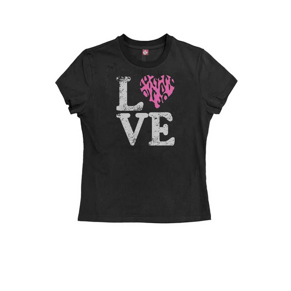 LEOPARD LOVE HEART T-SHIRT
