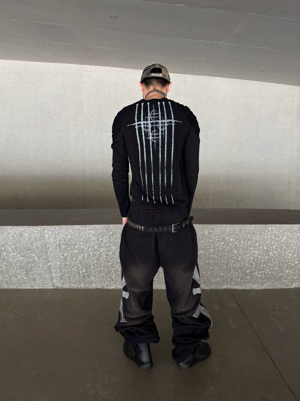 DECONSTRUCTED PLEATED ARMOR T-SHIRT