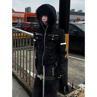 HOODED SUEDE JACKET WINTER