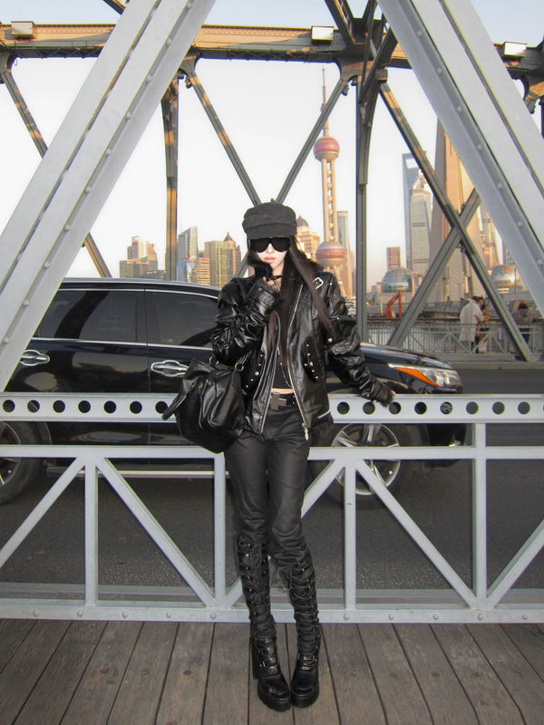 FUR-TRIMMED BOMBER JACKET