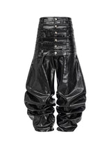 MULTI-WAIST LEATHER PANTS