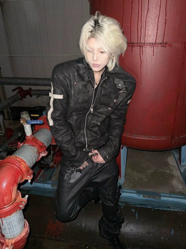 PUNK CROSS BUCKLE JACKET