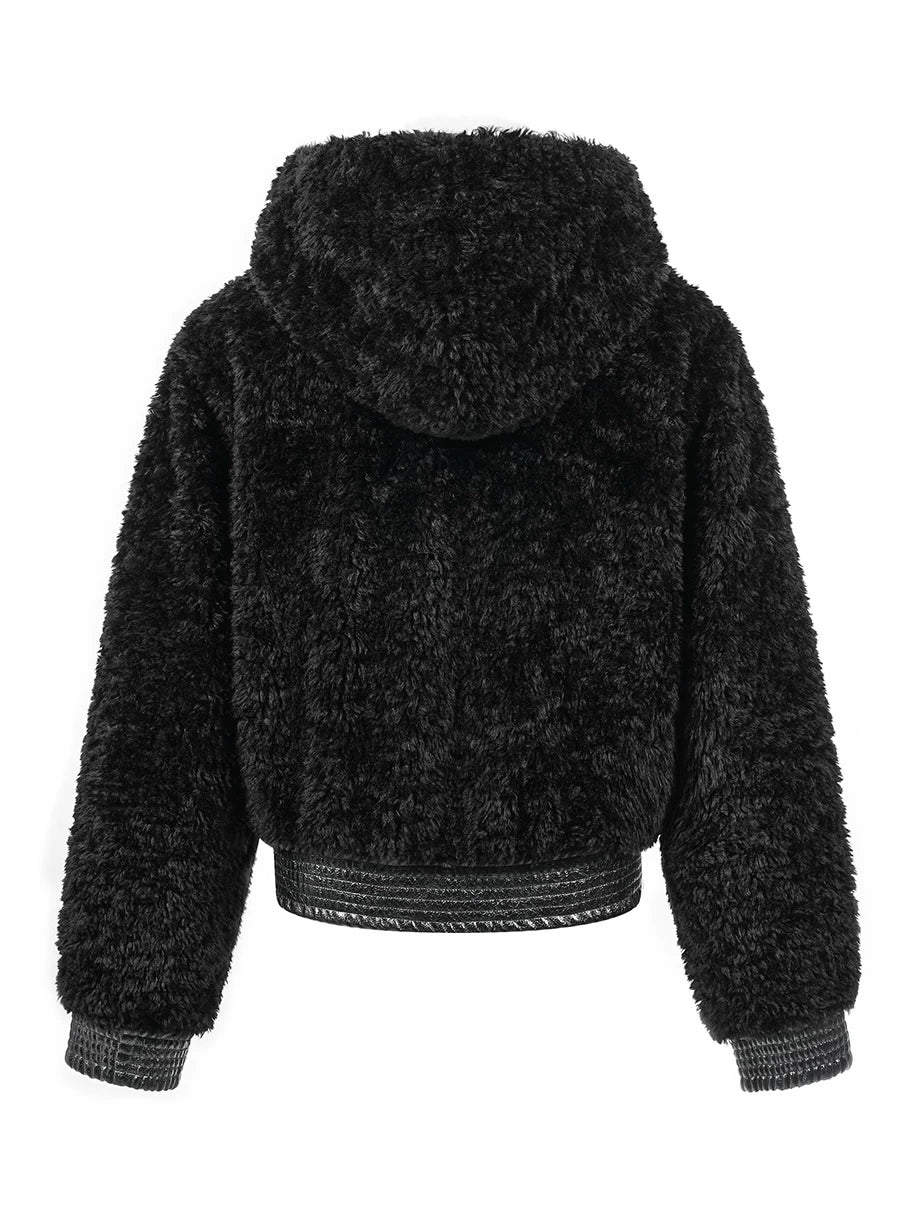 PLUSH PATCHWORK SUEDE JACKET