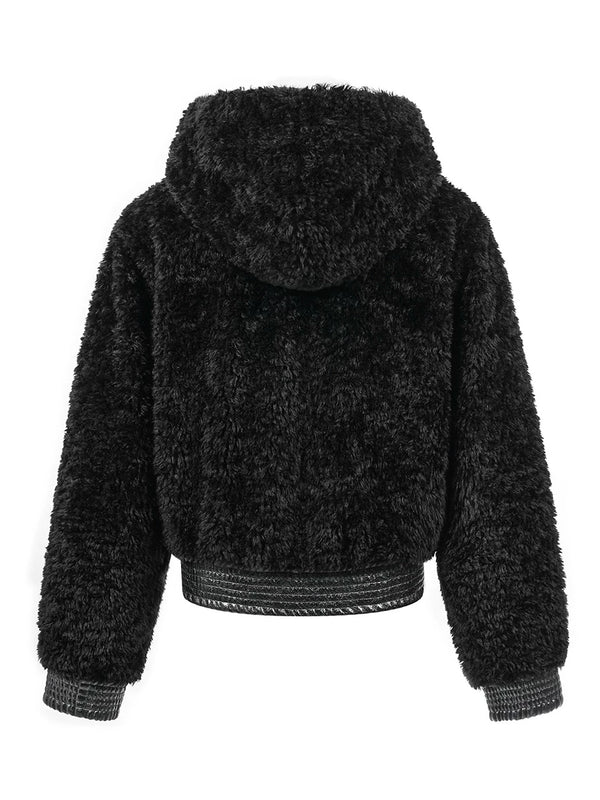 PLUSH PATCHWORK SUEDE JACKET