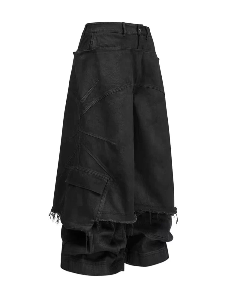 DESTRUCTION DOUBLE WAX SKIRT PANTS