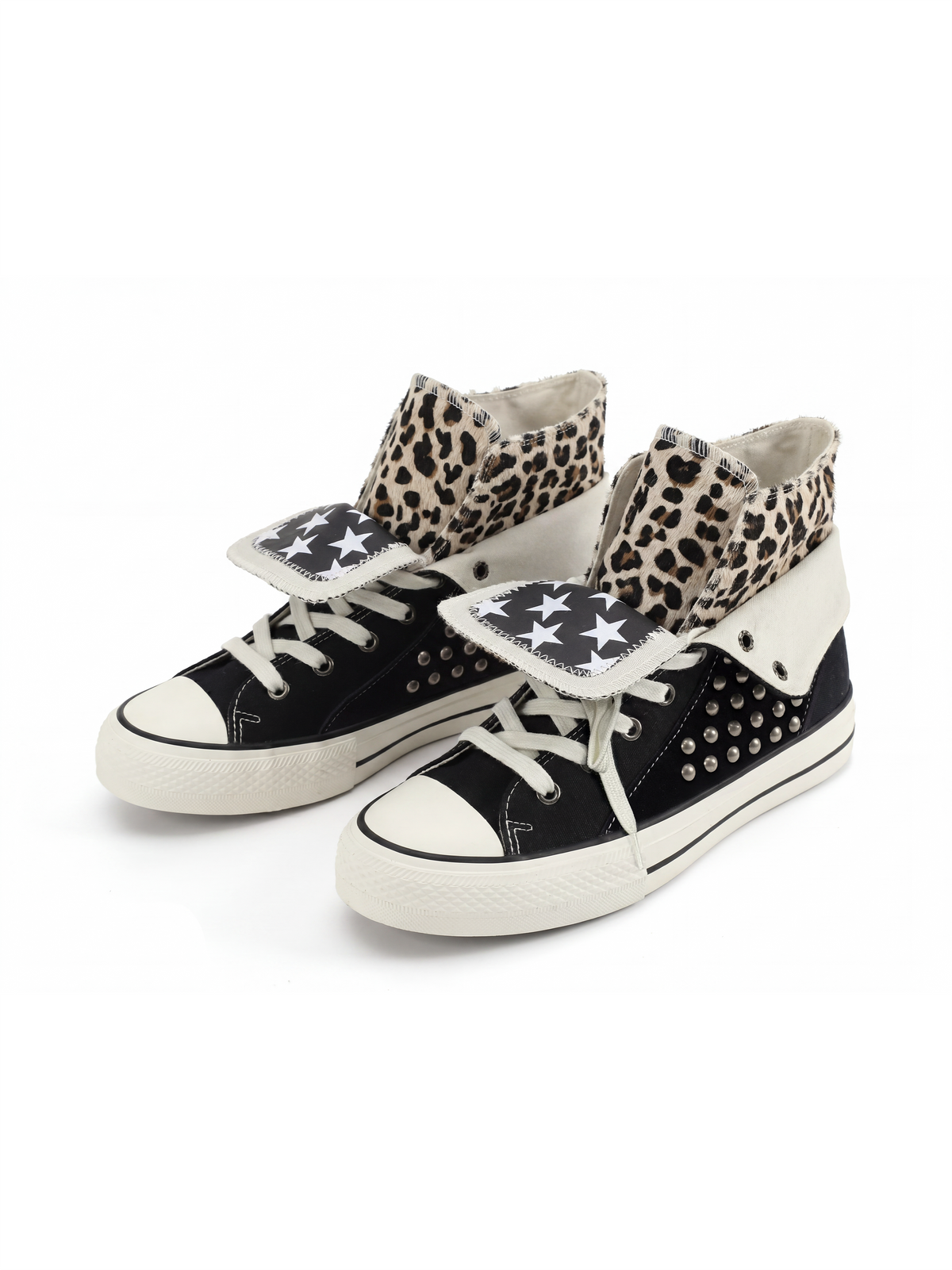 ZEBRA-PRINT SUEDE SNEAKERS