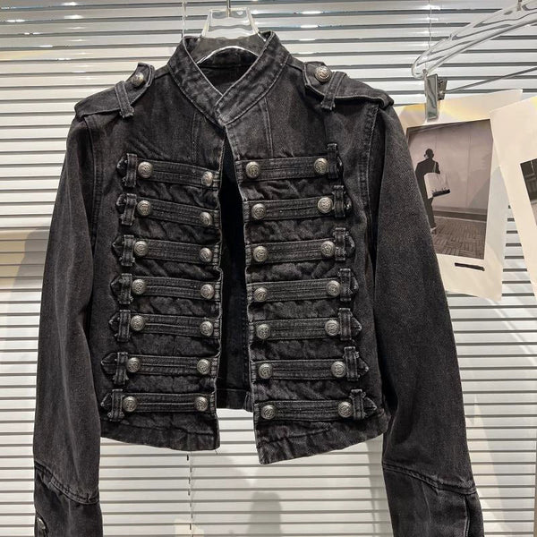 PUNK BIKER DENIM JACKET