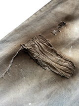 DISTRESSED DOUBLE-WAIST JEANS
