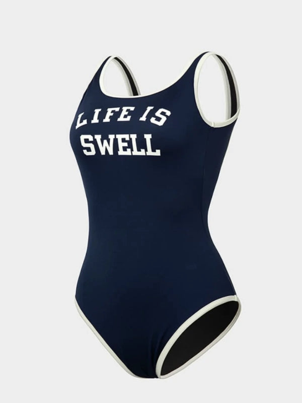 SLIMMING BACKLESS ONE-PIECE SWIMSUIT