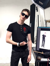 SKULL SNOWFLAKE COTTON T-SHIRT