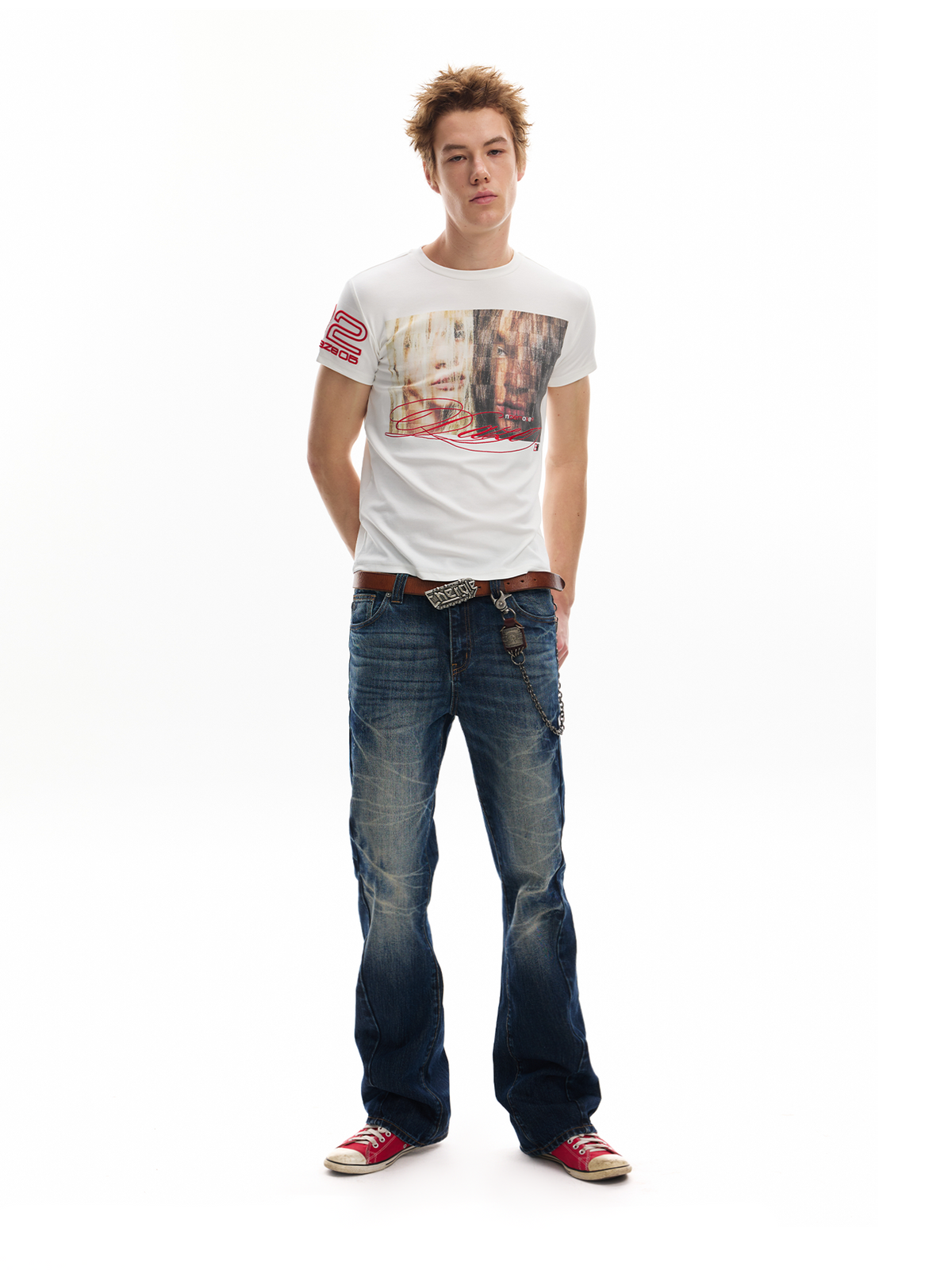 ICE BLUE CRACKLE JEANS