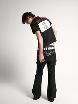 WASHED MOLESKIN STUDDED CASUAL PANTS