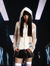 MESH SPLICE ZIPPER JACKET