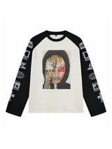WAVE PORTRAIT PRINT LONG SLEEVE TEE