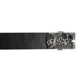 SKULL BUCKLE PU BELT