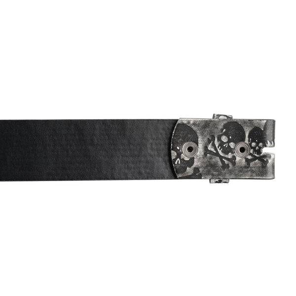 SKULL BUCKLE PU BELT