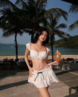 SEDUCTIVE POLKA-DOT TWO-PIECE SWIMSUIT