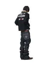 DARK PUNK FUR COLLAR JACKET