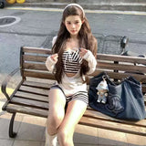 SEDUCTIVE STRIPED COVER-UP SET
