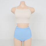 HIGH-WAISTED SPAGHETTI STRAP BIKINI