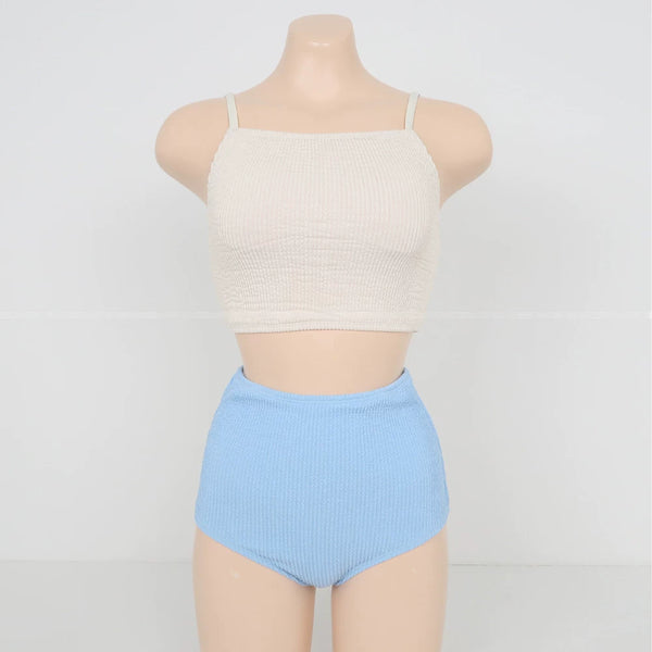 HIGH-WAISTED SPAGHETTI STRAP BIKINI