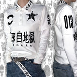 SKULL EMBROIDERED POLO SHIRT