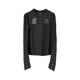 DARK-SKULL HENLEY LONG SLEEVE TEE