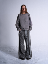 DARK GRAY STARS STRIPES PANTS