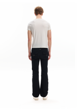 GLOSSY MULTI-ZIPPER SLIM TROUSERS