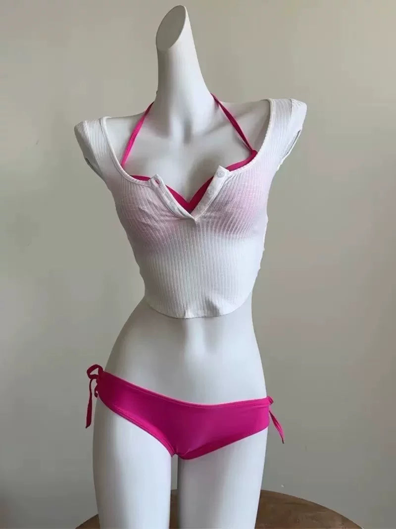 CHIC THREE-PIECE BIKINI SET