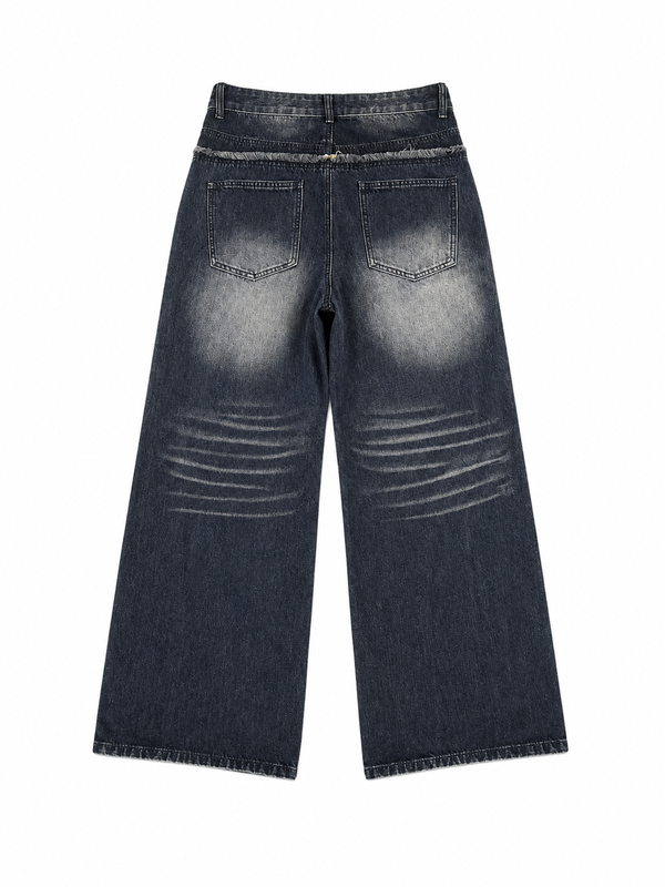 RETRO RIPPED DENIM PANTS
