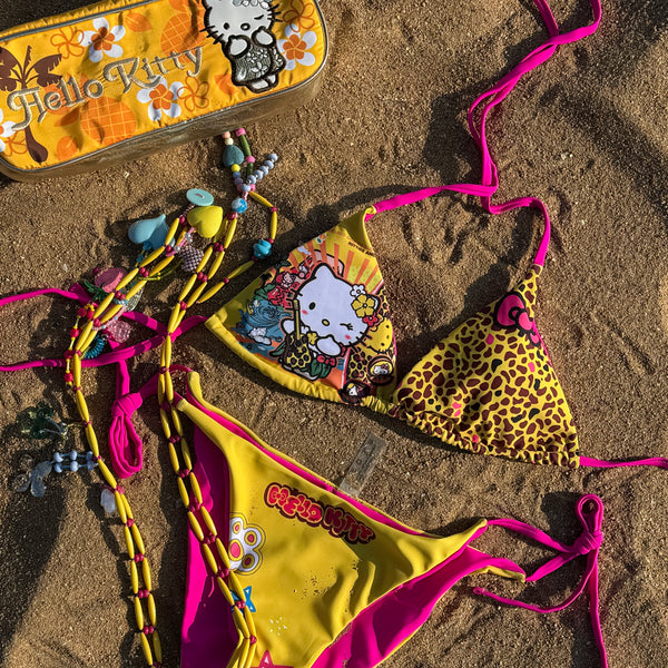 CUTE KITTY CAT BIKINI SET