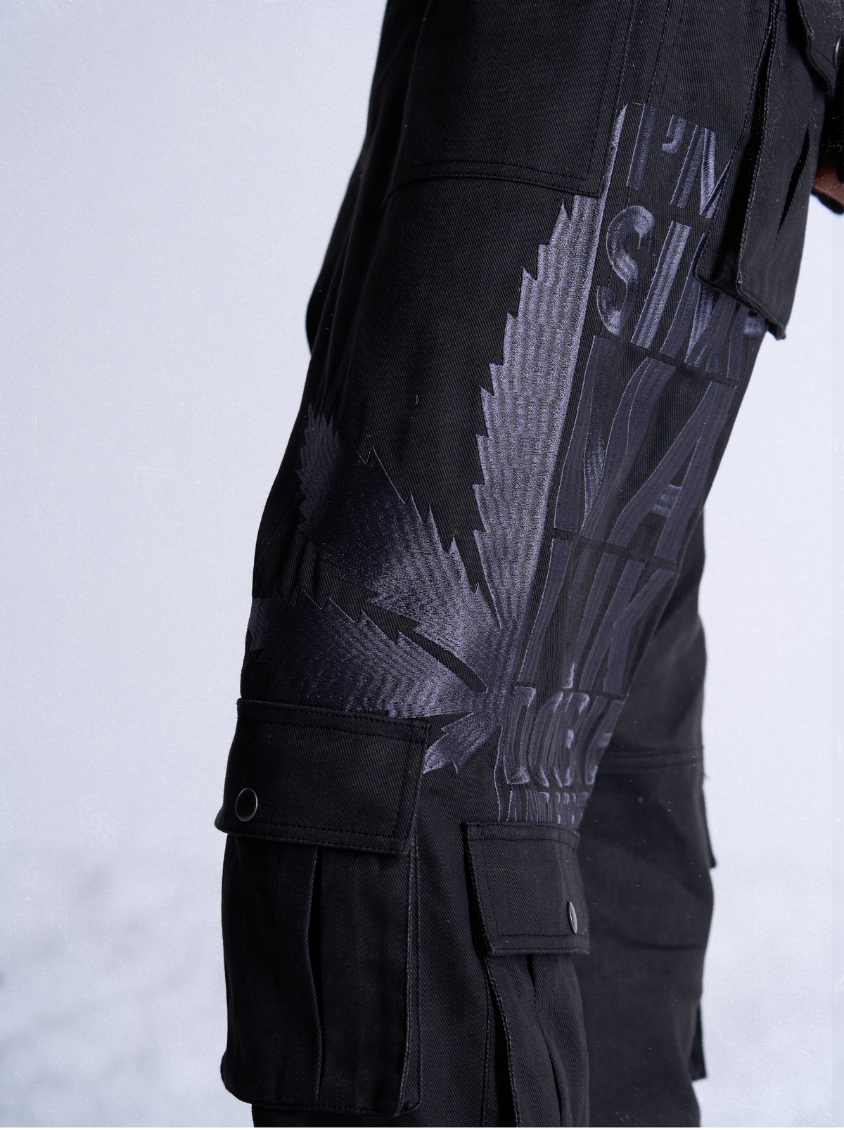 PSYCHEDELIC CARGO CANVAS PANTS