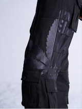 PSYCHEDELIC CARGO CANVAS PANTS